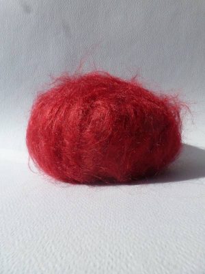 laine mohair à tricoter rouge grenade