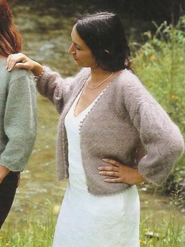 Fiche Tricot Grive : Gilet tricoté en laine Mohair u0026 Soie pour femme -  Laine mohair de la Ferme d'Auré