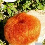 Laine Mohair et Soie Orange cuivré - Mohair des fermes de France