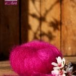 Pelote de laine mohair et soie rose thyrien - Mohair de la Ferme d'Auré