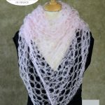 Echarpe mohair et soie foulard rose poudré par la Ferme d'Auré