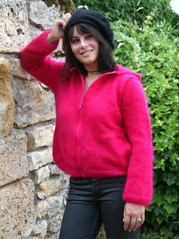 modèle gilet à capuche tricot femme gratuit à télécharger