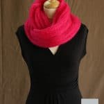 Snood laine Mohair et Soie Rose - Mohair des Fermes de France par la Ferme d'Auré