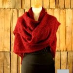 Chale Femme mohair et soie beaujolais - Mohair Ferme d'Auré -3