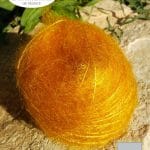 Mohair et Soie jaune Soleil Fil Plume - Mohair des fermes de France