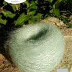 Mohair et Soie Vert Pastel Fil Plume - Mohair des fermes de France