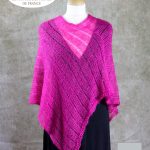 Poncho Mohair Soie Riviera coloris Rose thyrien fushia par la Ferme d'Auré - 1