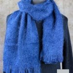 Echarpe Mohair Homme bleu hollandais 1,80m