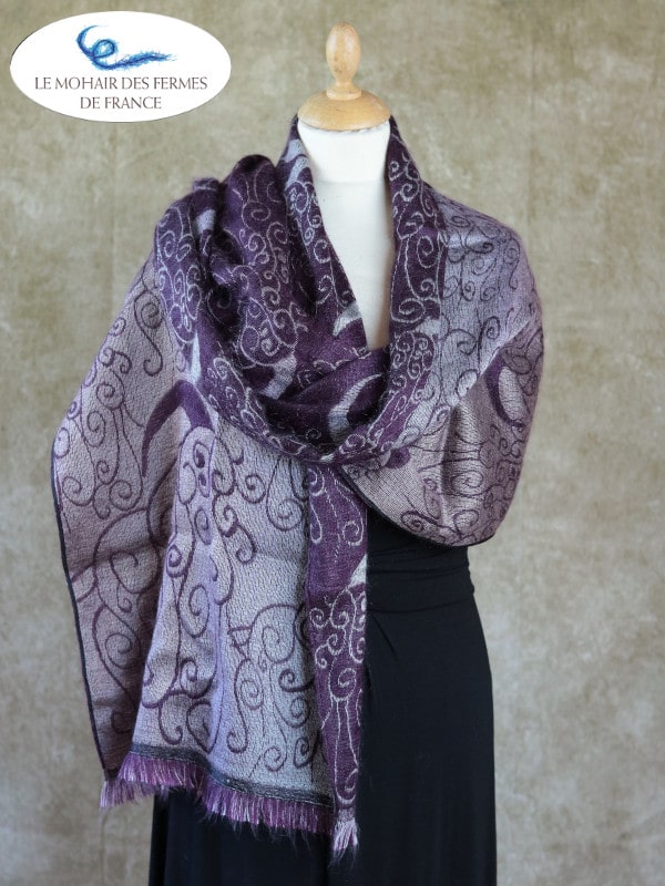 32-2 violet Foulard en cachemire pour femme, cache nez, grande couverture  classique à carreaux, châle doux e