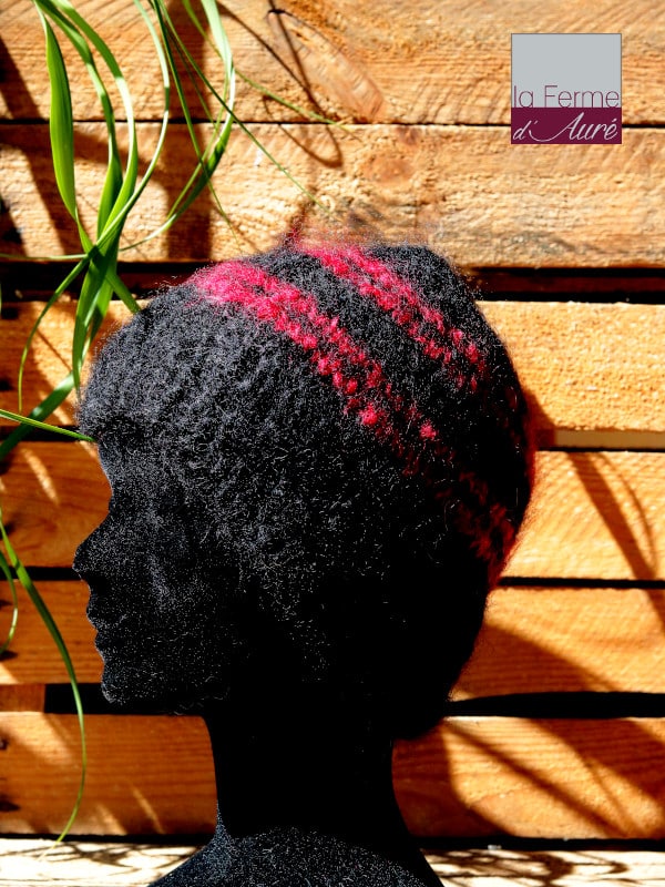 Modele Tricot bonnet en laine Mohair - la Ferme d'Auré