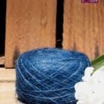 Laine Mohair et Soie Plume coloris Bleu Cobalt. Mohair des Ferme de France par la Ferme d'Auré