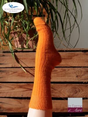 Chaussettes chaudes en mohair de France Mangue