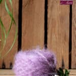 Laine Mohair et Soie coloris Mauve. Mohair des Ferme de France par la Ferme d'Auré